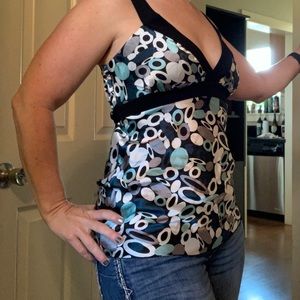 Silky Top in beautiful teal and blue colors